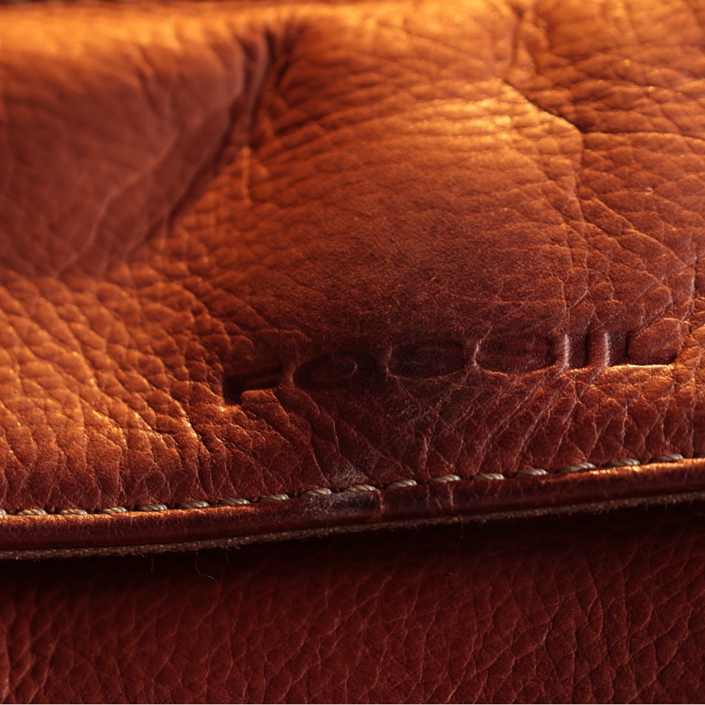 Fossil Crossbody Orange-Red Leather Bag